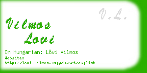 vilmos lovi business card